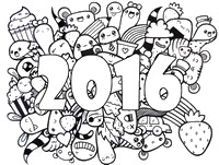Art Therapy coloring page Wishes For A Happy 2016