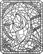 Art Therapy coloring page Stained glass Virgin Mary