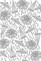 Målarbild Paraplyer
