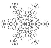 Dibujo para colorear relajante Copo de nieve