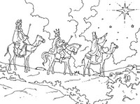 Dibujo para colorear relajante ¡Ya Vienen Los Reyes Magos! 