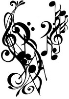 Art Therapy coloring page Tattoo musical notes