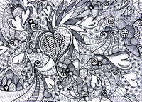 Art Therapy coloring page Hearts