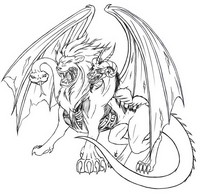 Art Therapy coloring page Chimaera