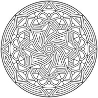 Art Therapy coloring page Oriental mandala