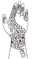Art Therapy coloring page Henna tattoo