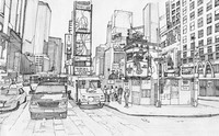 Målarbild Times Square