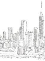 Art Therapy coloring page New-york and Empire State Building