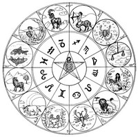Dibujo para colorear relajante Astrologia