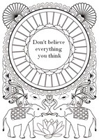 Art Therapy coloring page Don't believe everything you think