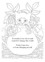 Art Therapy coloring page Yesterday I was clever and<br />wanted to change the world.