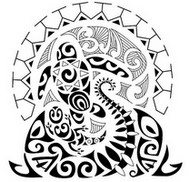 Målarbild Aboriginal tatuering
