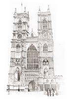 Dibujo para colorear relajante Abadía de Westminster
