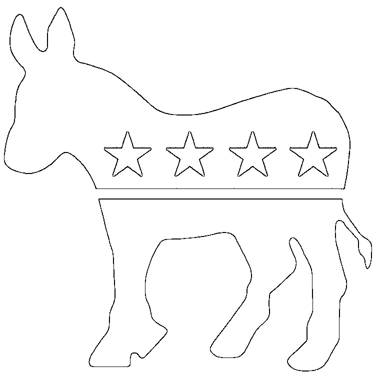 Donkey Democratic Party Logo