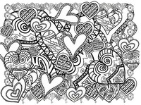 Art Therapy coloring page Hearts