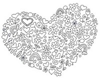 Art Therapy coloring page Heart St Valentine's Day