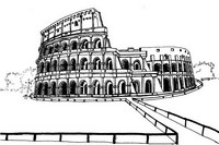 Disegno da colorar antistress il Colosseo