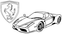 Disegno da colorar antistress Ferrari