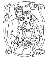 Art Therapy coloring page Barbie Princess and her Prince