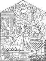 Art Therapy coloring page Stained-glass window