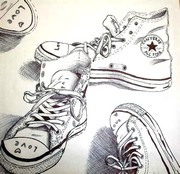 Coloriage anti-stress Chaussures Converse