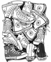 Art Therapy coloring page Converse All Star