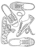 Art Therapy coloring page Girl Shoes