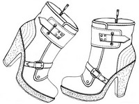 Art Therapy coloring page boots