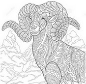 Art Therapy coloring page Ibex
