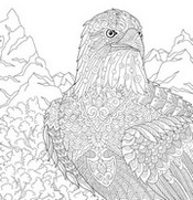 Art Therapy coloring page Eagle