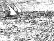 Art Therapy coloring page The sea