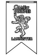 Desenho para colorir anti stress Lannister