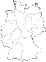 Målarbild Map of Germany