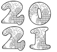 Art Therapy coloring page Happy New Year