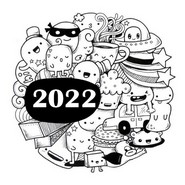Disegno da colorar antistress Doodle 2022