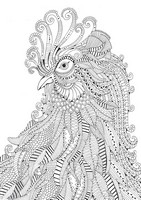 Art Therapy coloring page Rooster