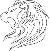 Dibujo para colorear relajante León