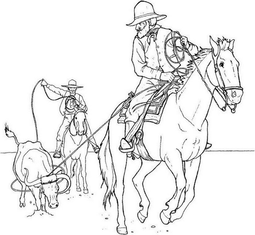 Cowboy a cavallo