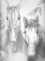 Målarbild Hästar