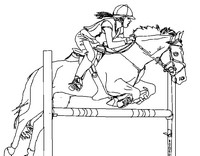Art Therapy coloring page Show jumping