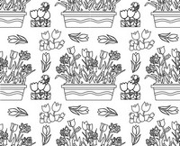 Art Therapy coloring page Flowers: tulips 