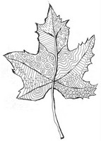 Art Therapy coloring page Dead leaf