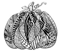 Art Therapy coloring page Pumpkin