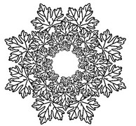 Art Therapy coloring page Mandalas Leaves