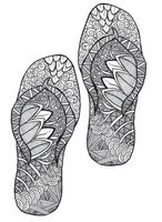 Art Therapy coloring page Flip-flops