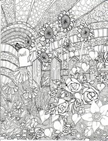 Art Therapy coloring page Sunflowers