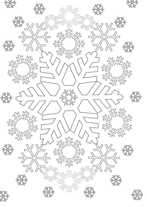 Desenho para colorir anti stress Inverno