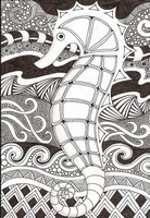 Art Therapy coloring page Sea horse