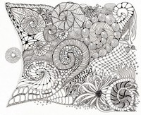 Art Therapy coloring page Shells