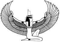 Dibujo para colorear relajante Isis, la deidad egipcia 